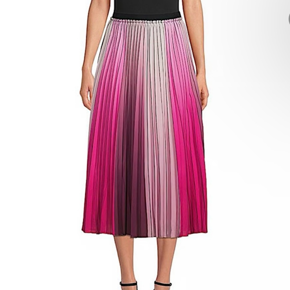 Ted Baker pleated Pink midi skirt NWT